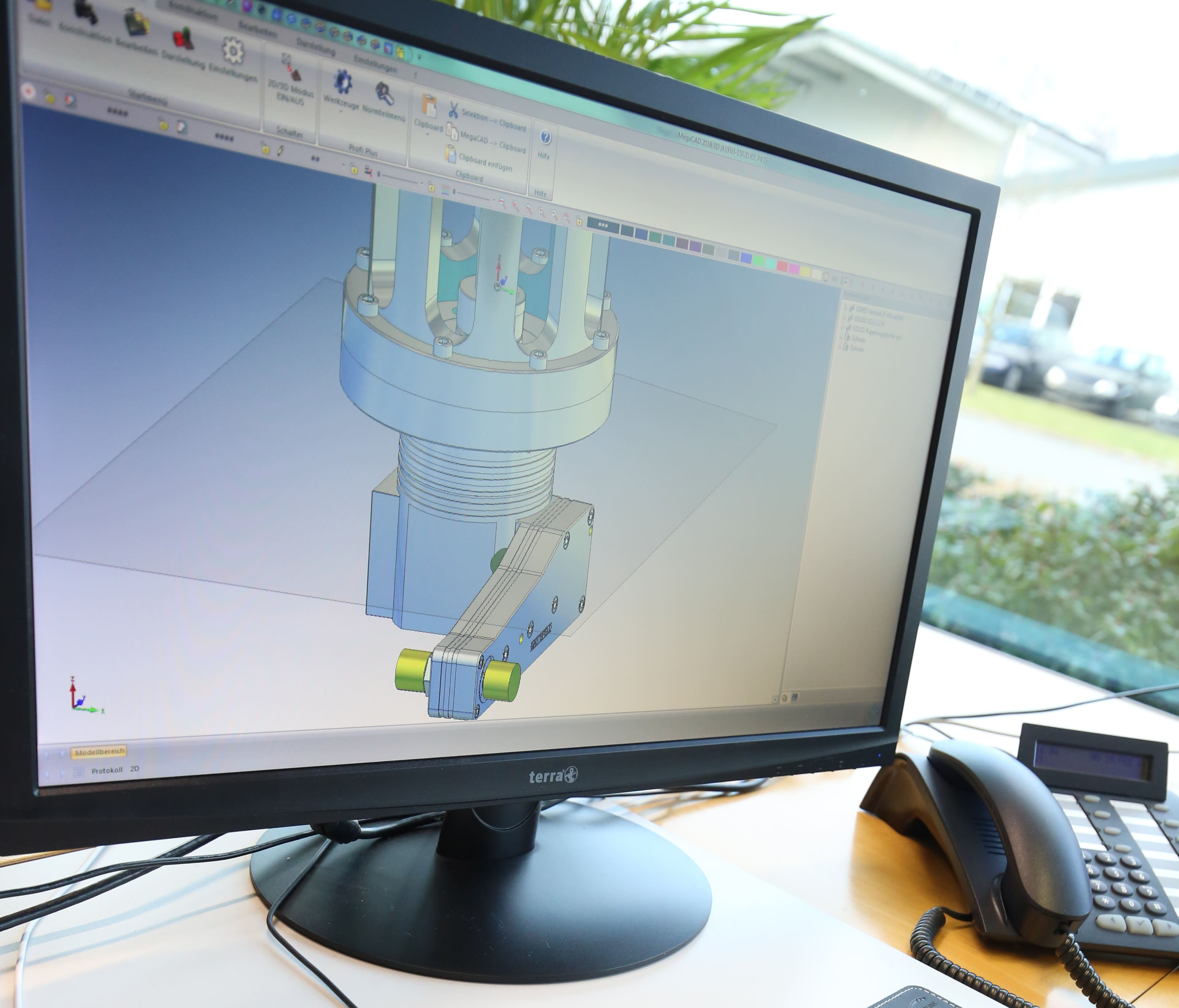 Grotefeld Tastspindel CAD Zeichnung auf Monitor